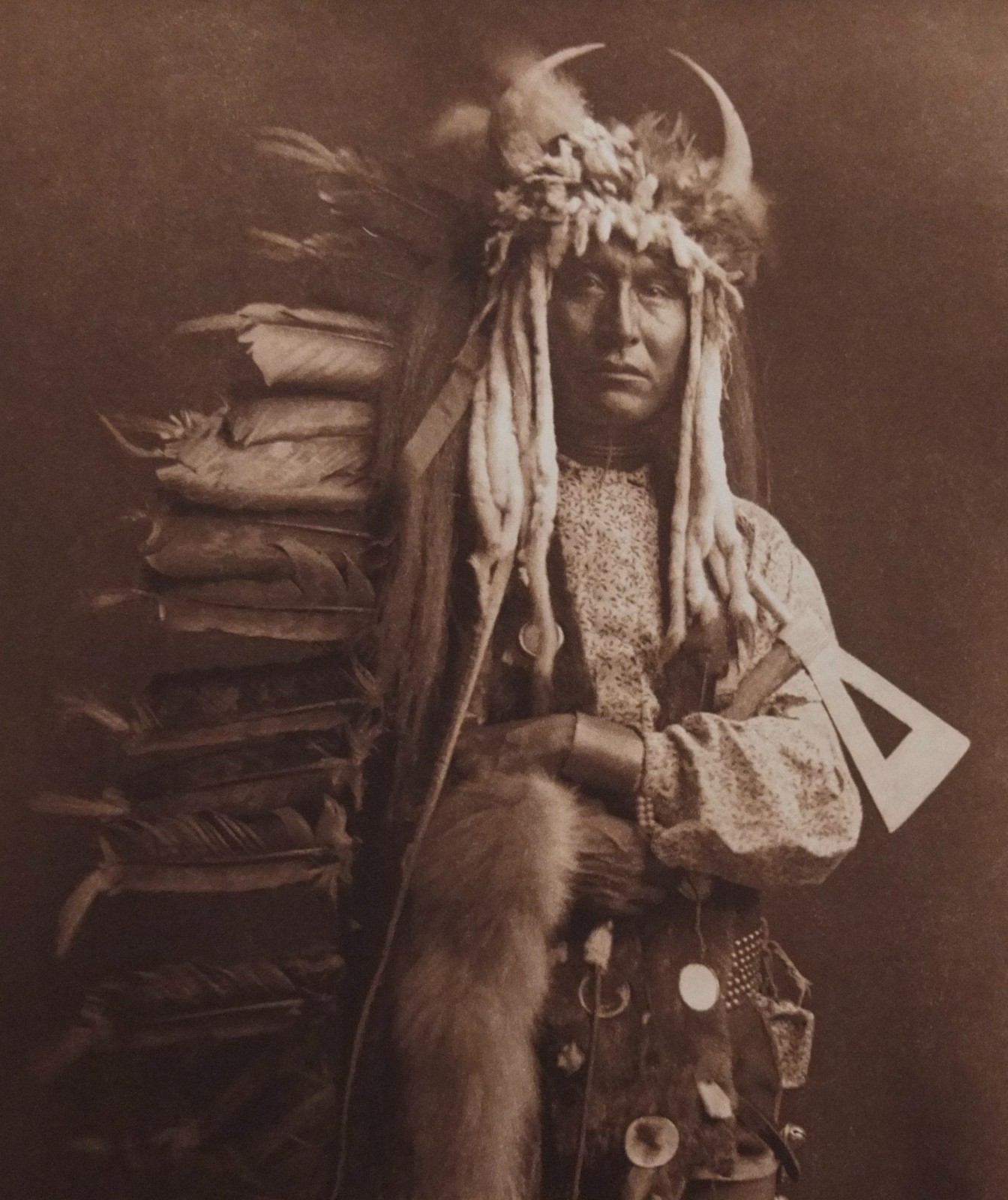 Edward S. Curtis “Iron Breast – Piegan” From Original 1900 Photogravure Negative
