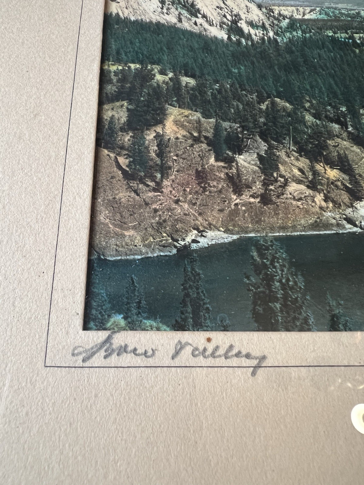 George Noble hand tinted photograph Bow Valley Banff North America