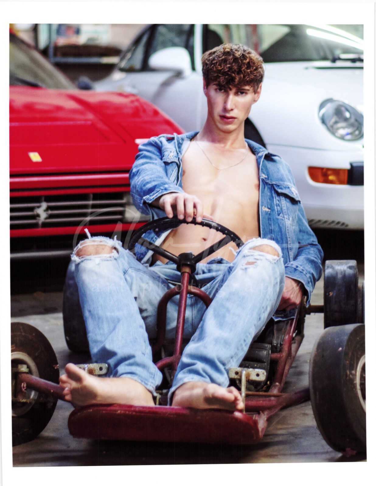 11 X 8.5 Alan Lyon Original Male Photo gay interest (5) Rick go cart