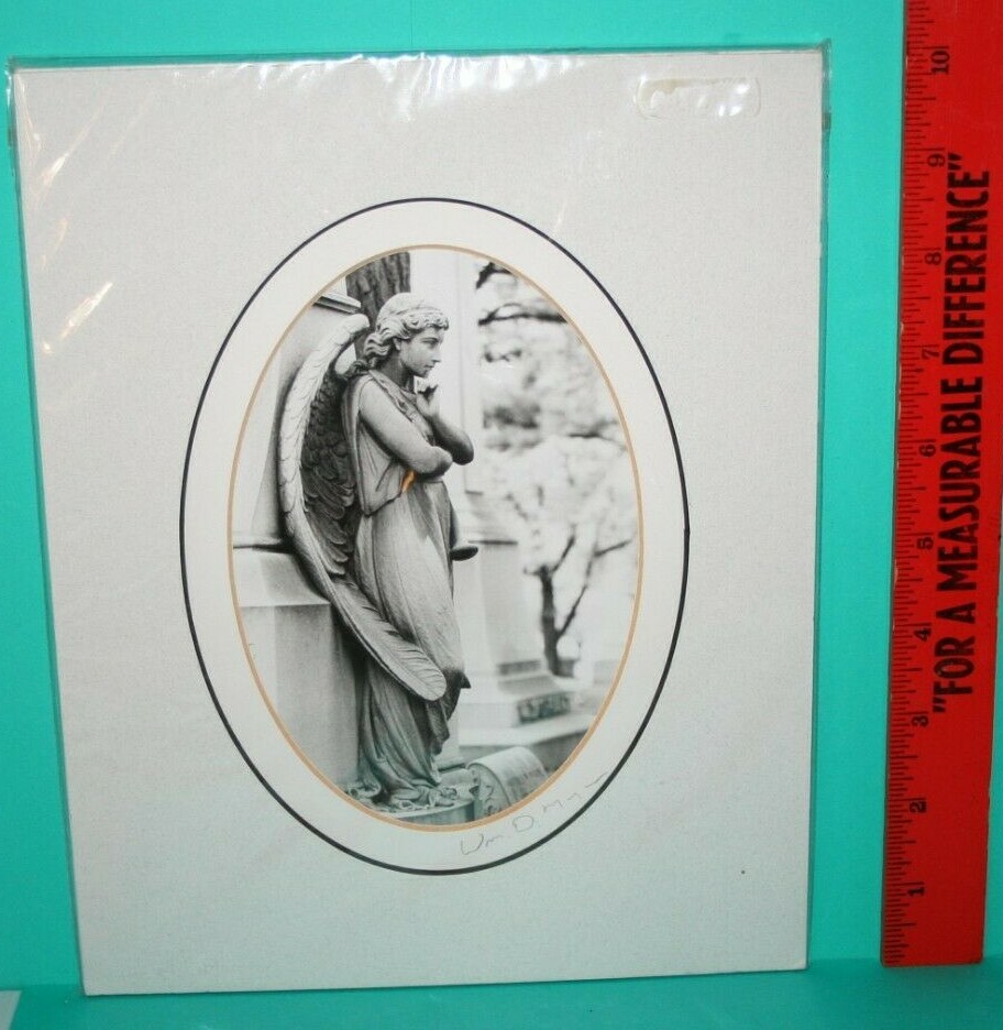 Wm. Meyer Photography Images of Angels Black & White Print w Double Mat Signed