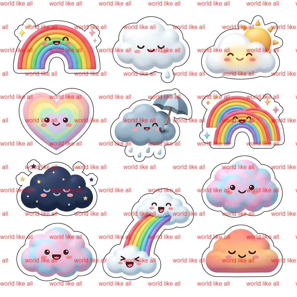 Girls Sticker Mega Bundle | Cute 3D Cartoon Princess Fairy Unicorn Stickers