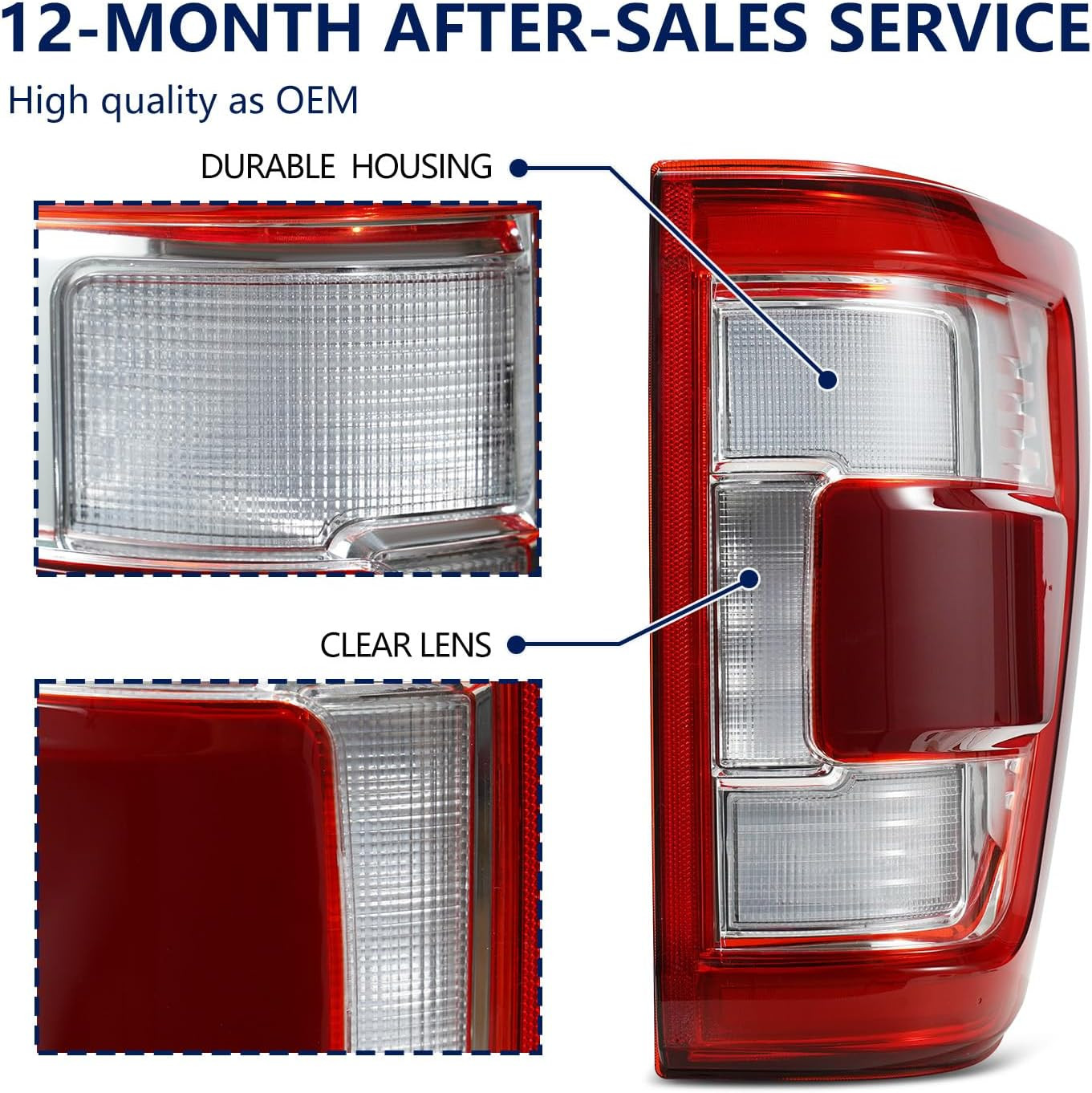 LED Tail Light Compatible with 2021 2022 2023 Ford F150 King Ranch Lariat Limite