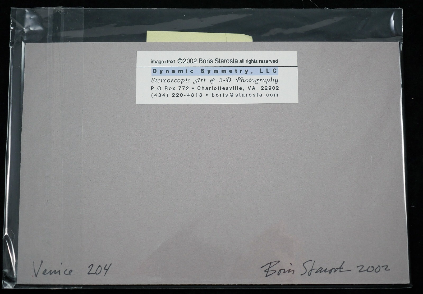 Boris Starosta 3D Stereoview – Venice 204 – Seated nude – signed 2002 #30