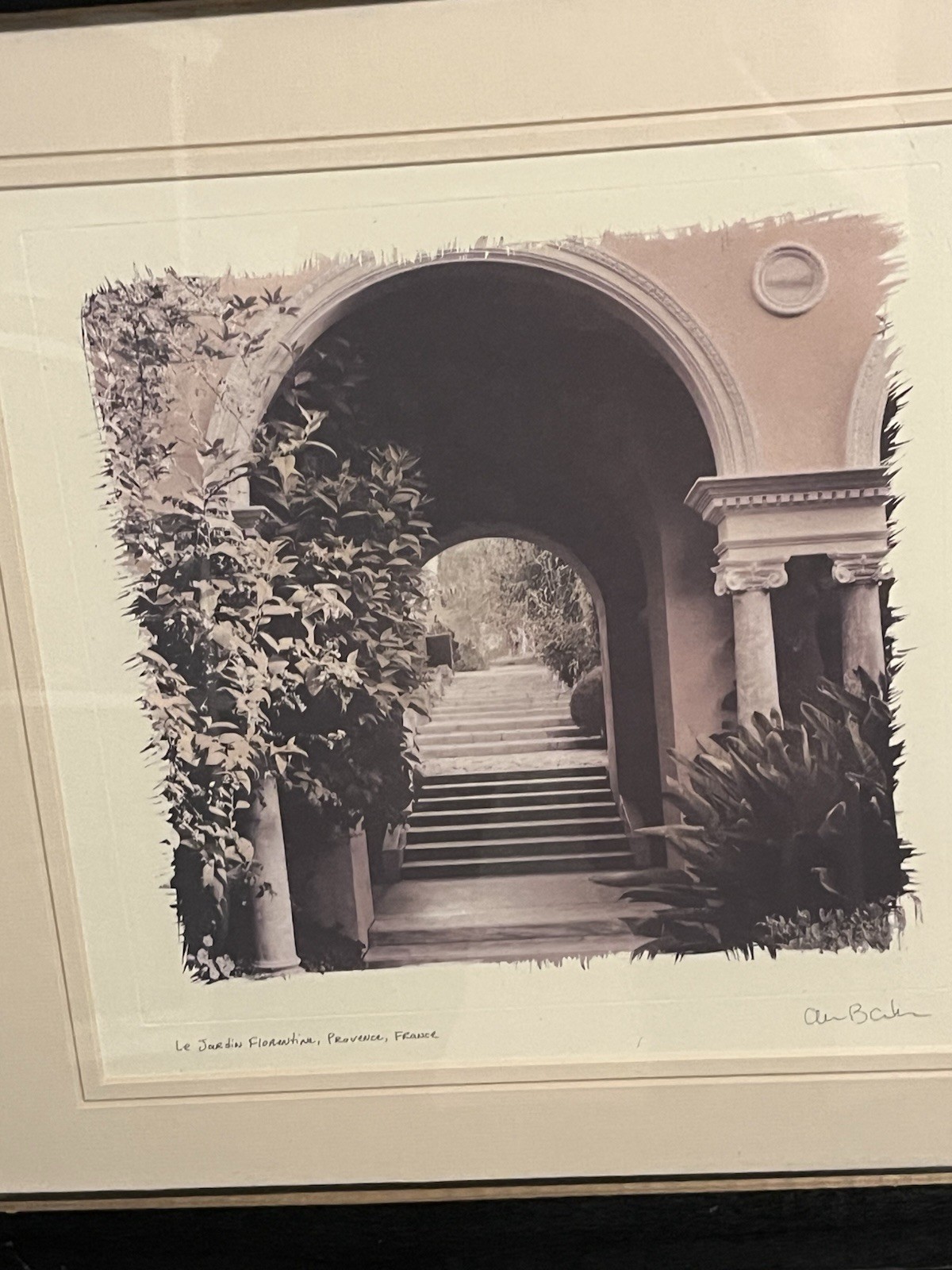 European Garden By Allan Blaustein Photography Framed With Glass 18 1/2 X 18 1/2