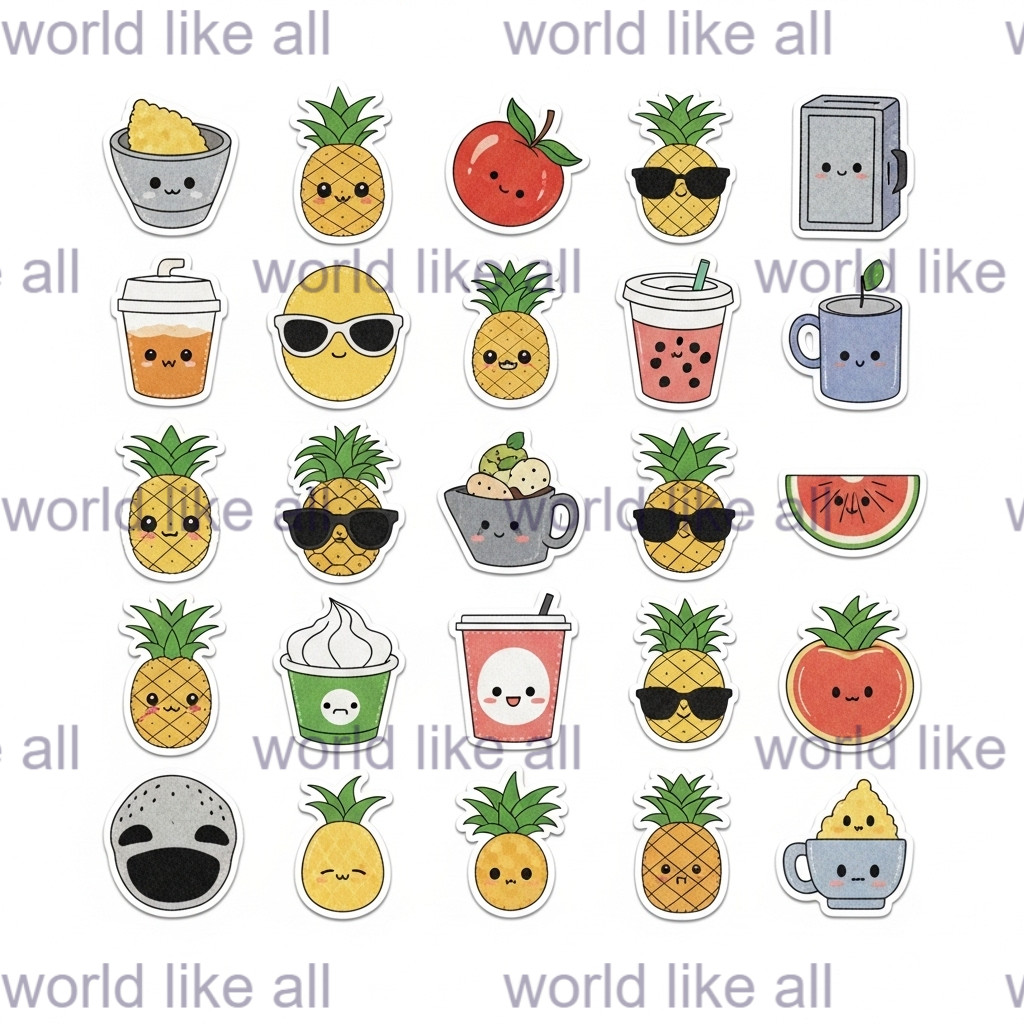 369x Cute Kids Stickers Bundle for kids | School & Copybook Digital Art 4K
