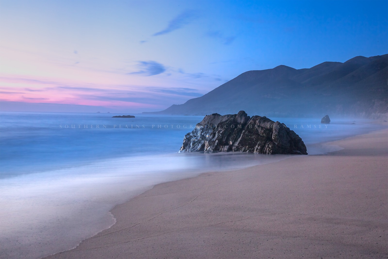 Big Sur Photography Print: California Coastal Beach Serene Sunset Ocean Photo
