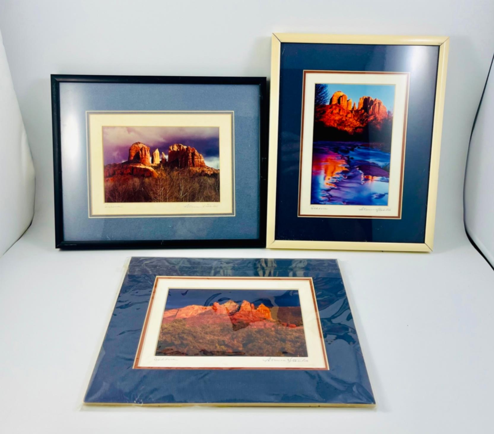 Vintage Set of 3 Patricia Stanton Sedona Photographs 2 Framed Wall Art