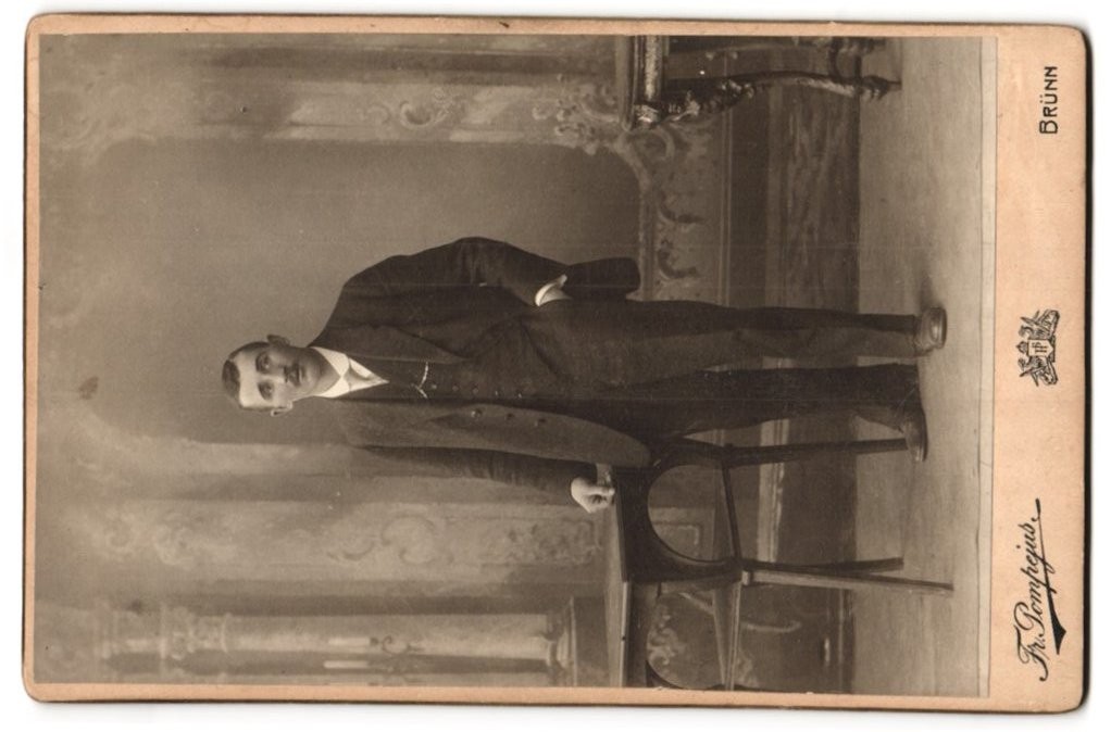 Photograph Fr. Pompey, Brno, Royal Coat of Arms Monogrammed by Photographer