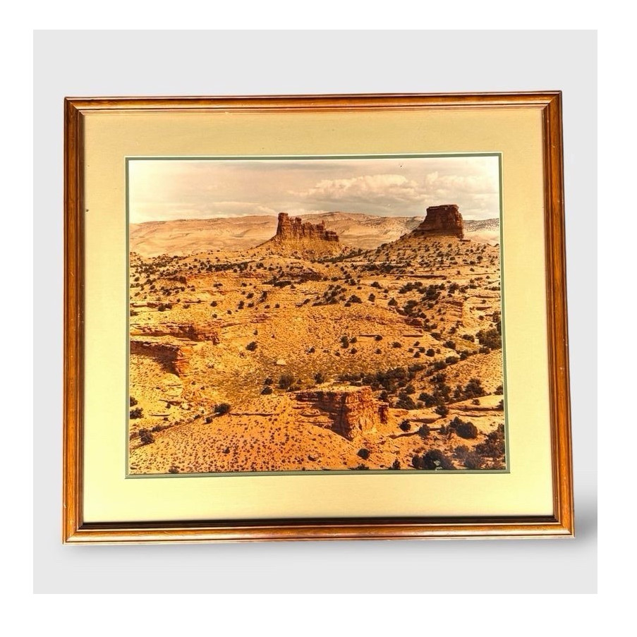 Arizona Desert Landscape Framed Wall Art Southwest Canyon Poster 32×28