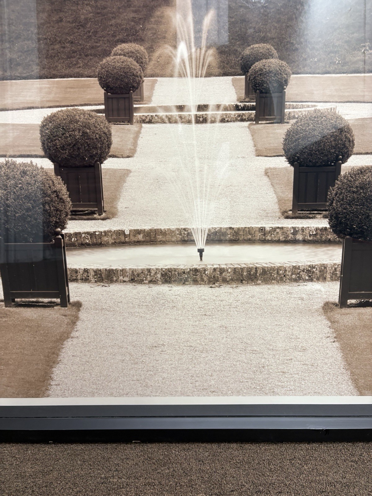 Charlie Waite Signed Photo Art Large Framed Formal Garden Landscape 42×42