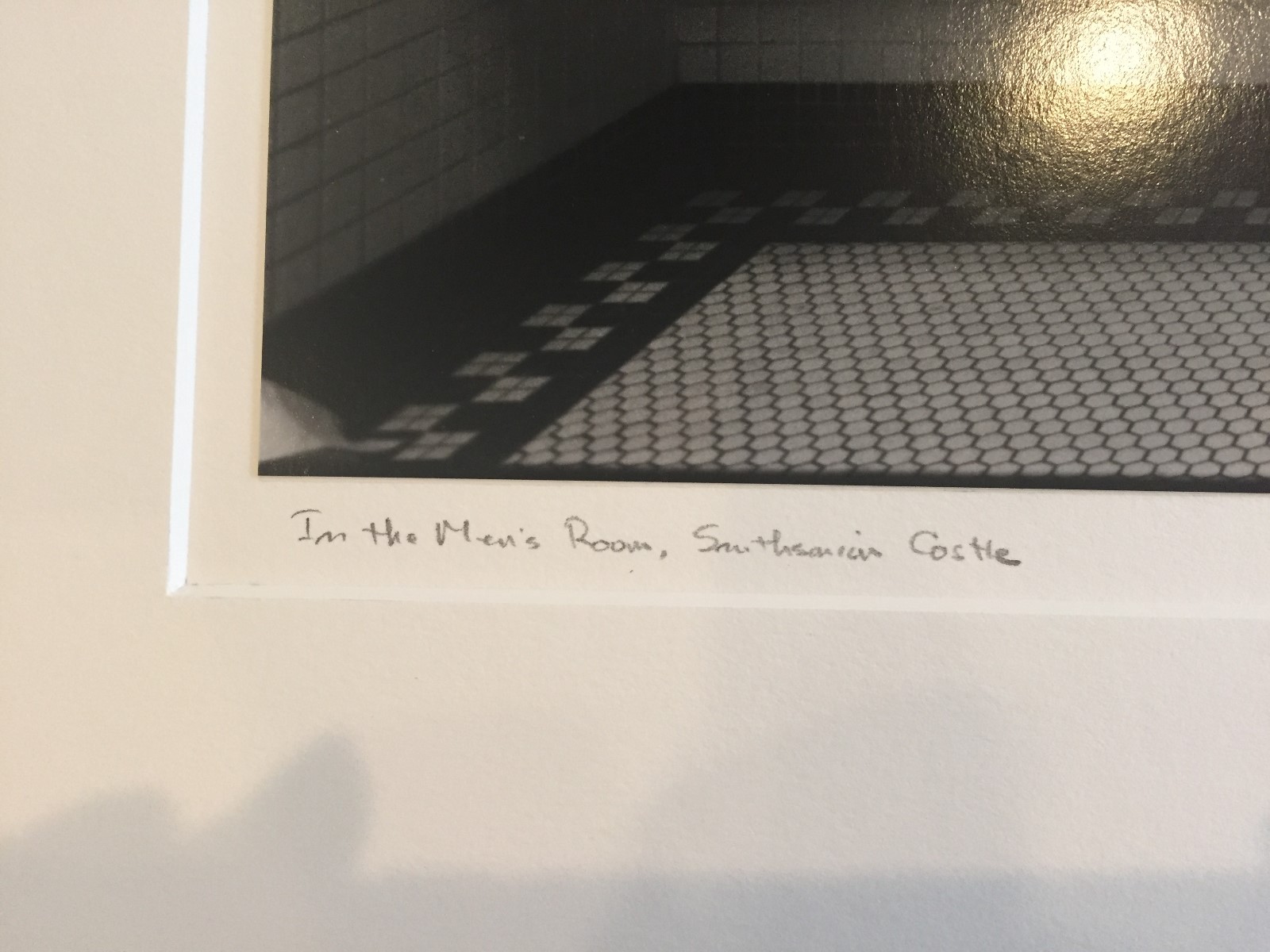 BRUCE BLUM SIGNED B&W Photo Print (16″X 20″)– “In the Men’s Room “