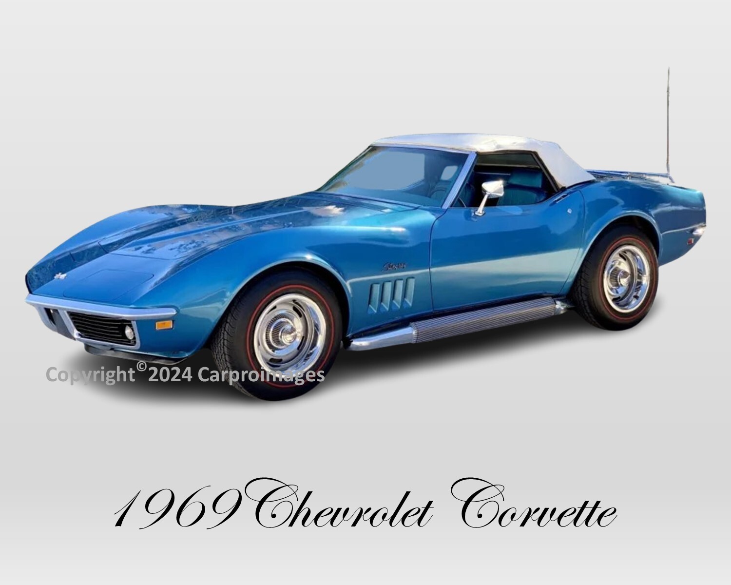 1969 Chevrolet Corvette LeMans Blue Limited Edition Print 8″ x 10″ Photo