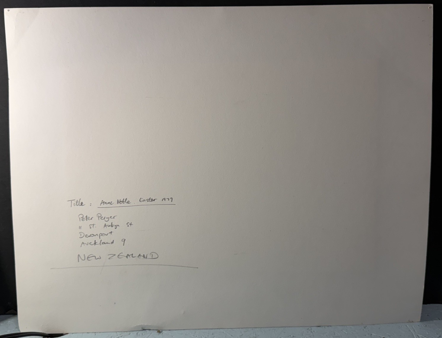 New Zealand Photographer Peter Peryer Gelatin Silver Photo Print Anne Noble 1979