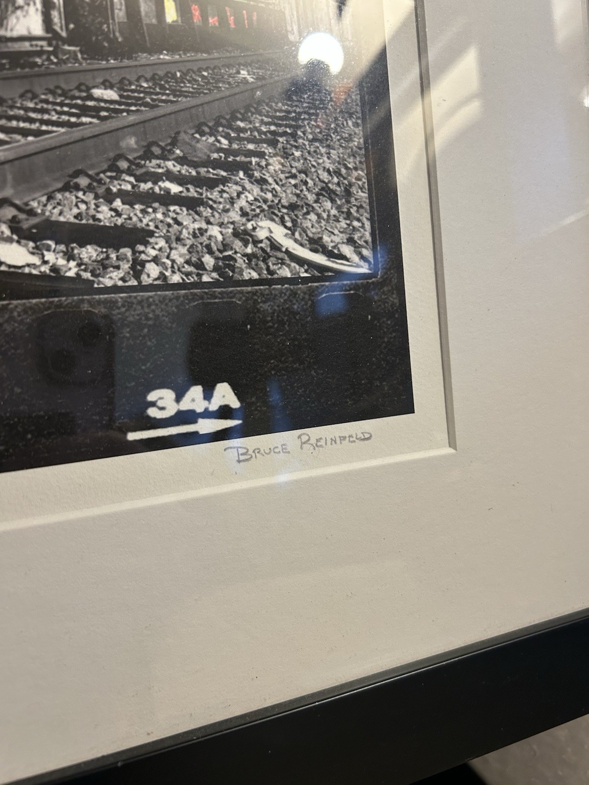 Art Graffiti TrainTrack Photography Kodak Matted/Framed Signed Bruce Reinfeld