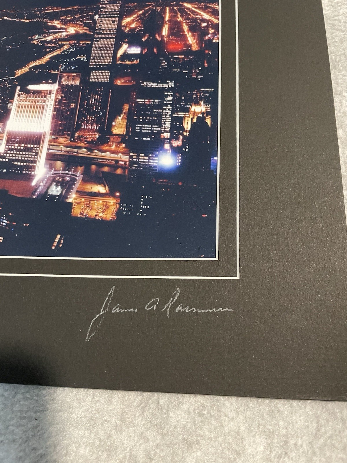Signed Numbered Photograph, Downtown Fireworks, Chicago IL, By James Rasmussen