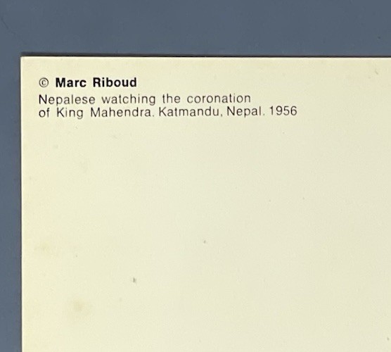 Marc Riboud (1923-2016) ICP Art Photo Print Card 4×6” Nepal Coronation Watchers