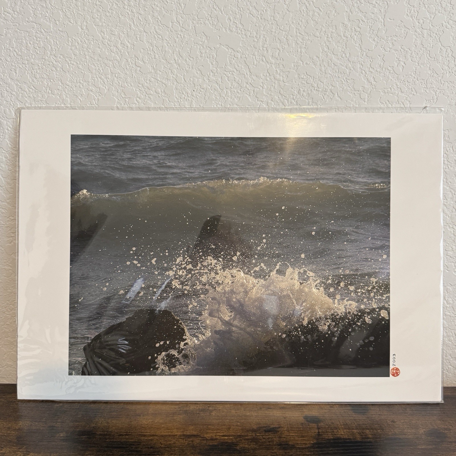 Ocean Waves Crashing Against Rocks Photo Poster Print 19×13″ Wall Art Home Decor