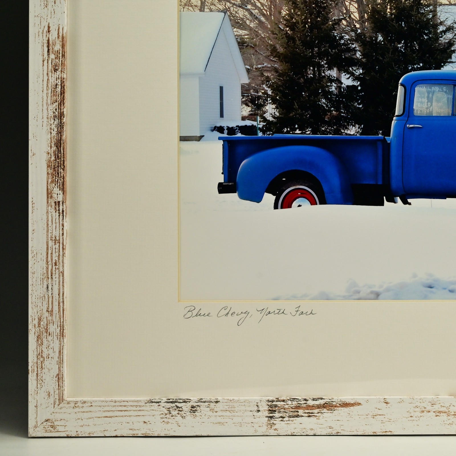 SCHELL Original Vintage Signed 1950s Chevy Pick Up Truck Landscape Photograph