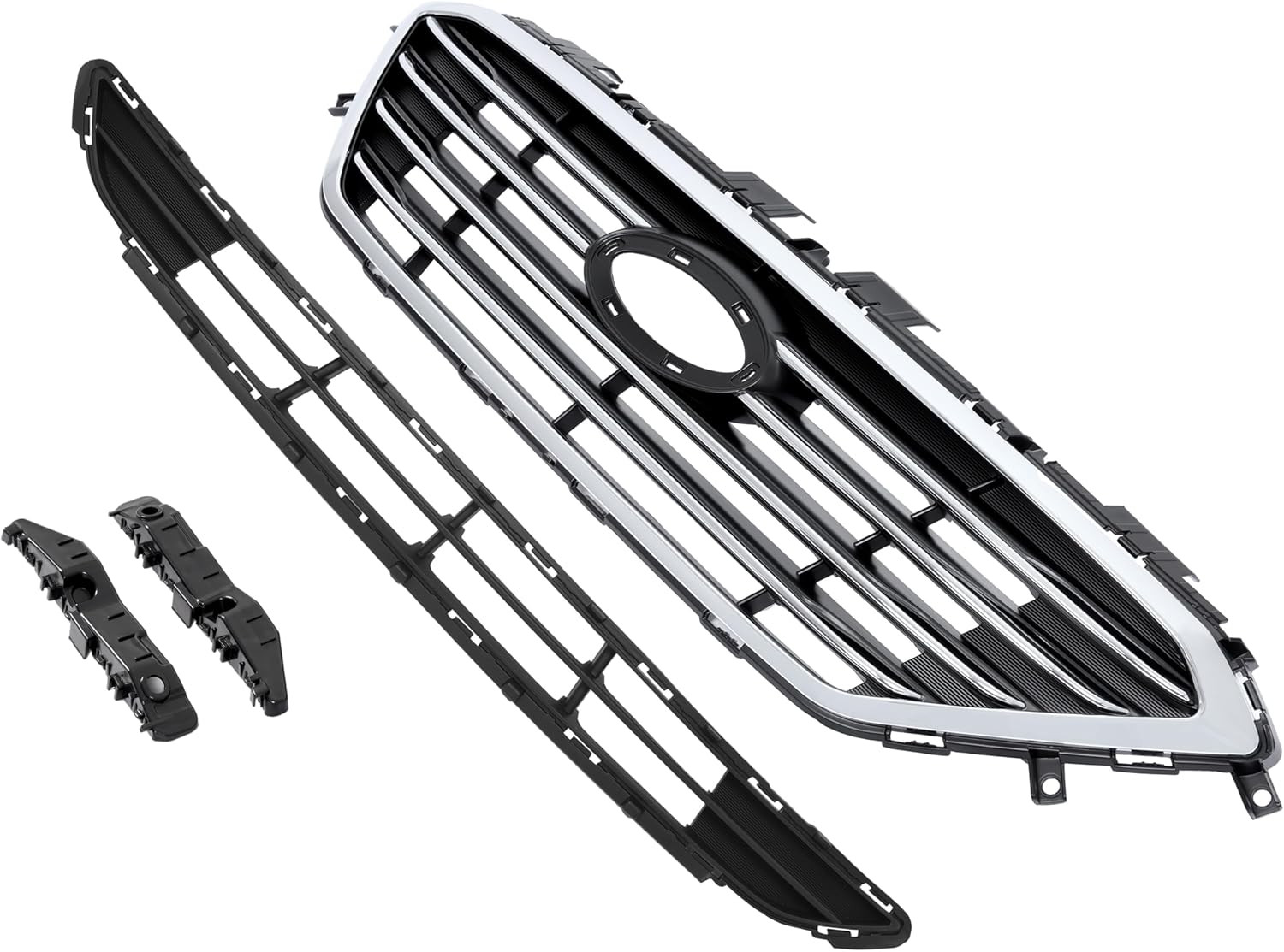 Front Upper & Lower Grille & Bumper Bracket Compatible with 2015-2017 Hyundai So