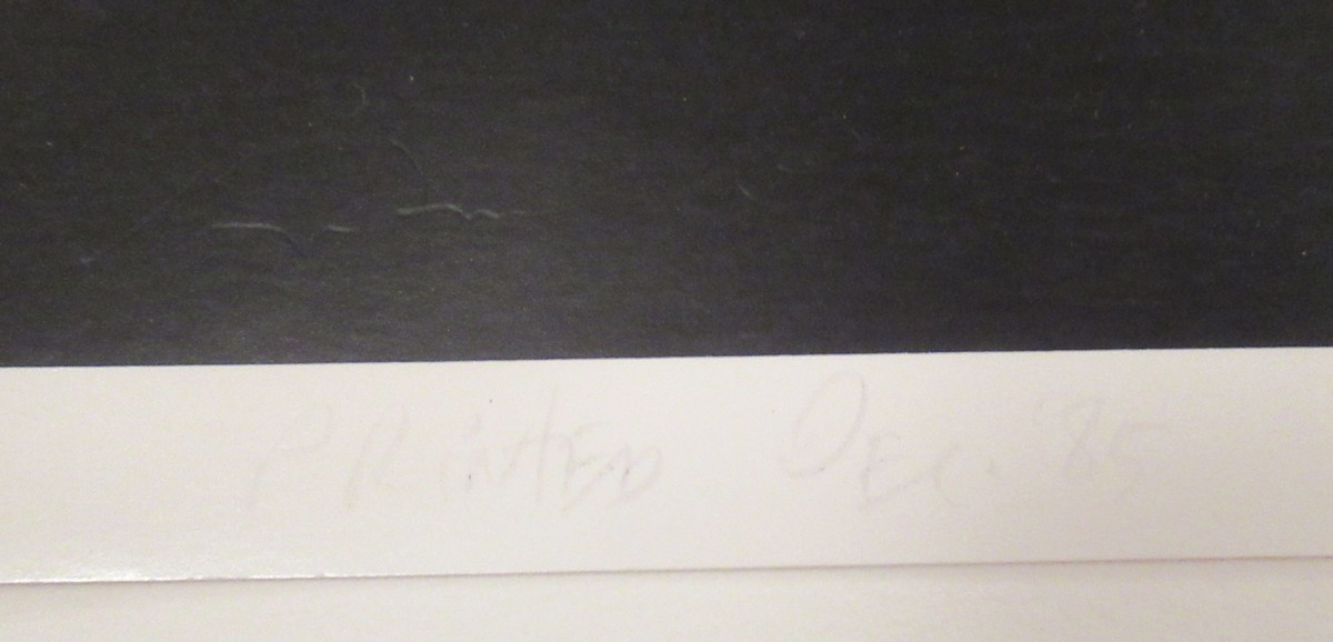 1977 Large George Forss Signed Photograph, “QE2 in New York”