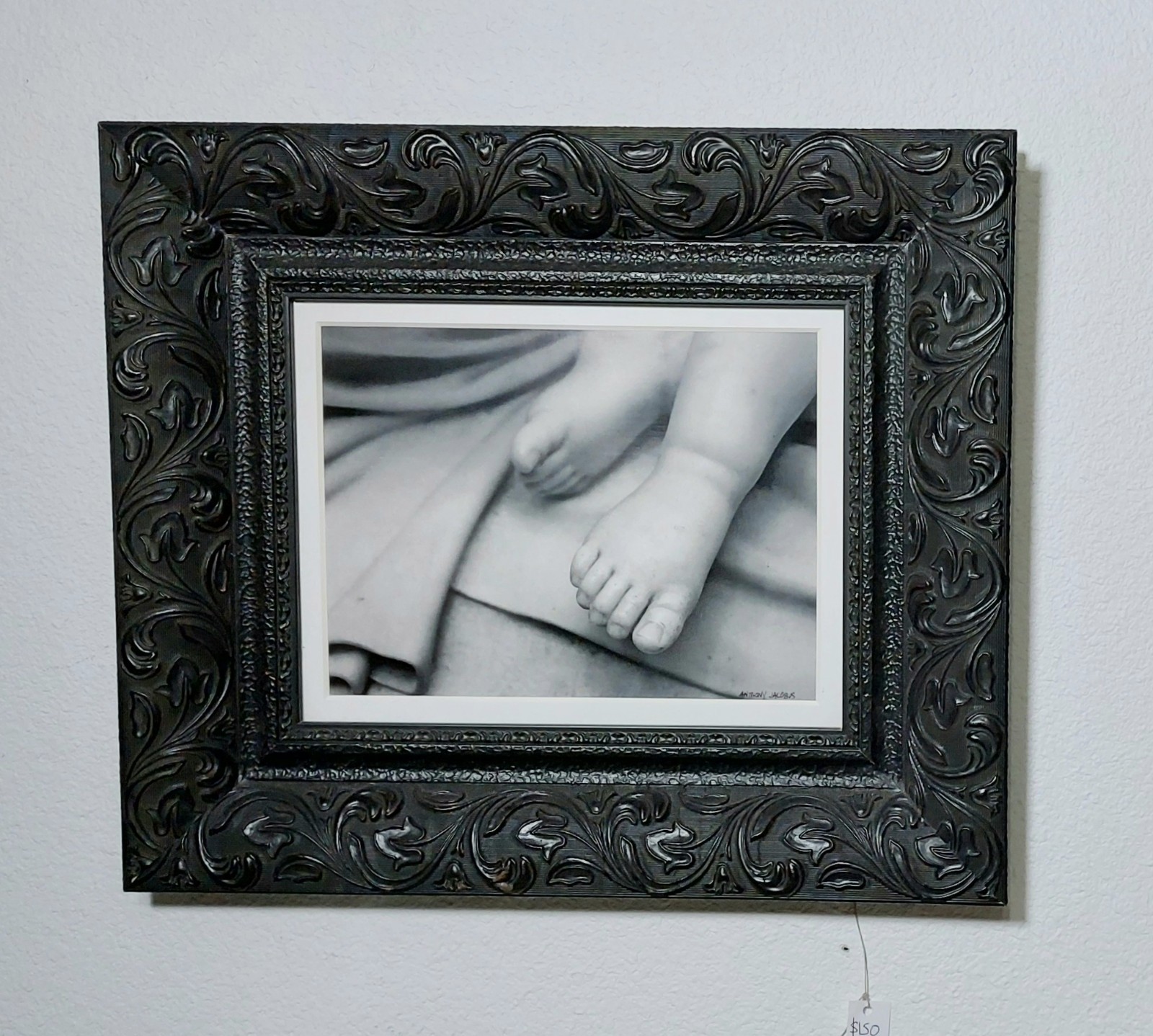 Anthony Jacobus Fine Art Photography Baby Feet Framed Monochrome Black White…