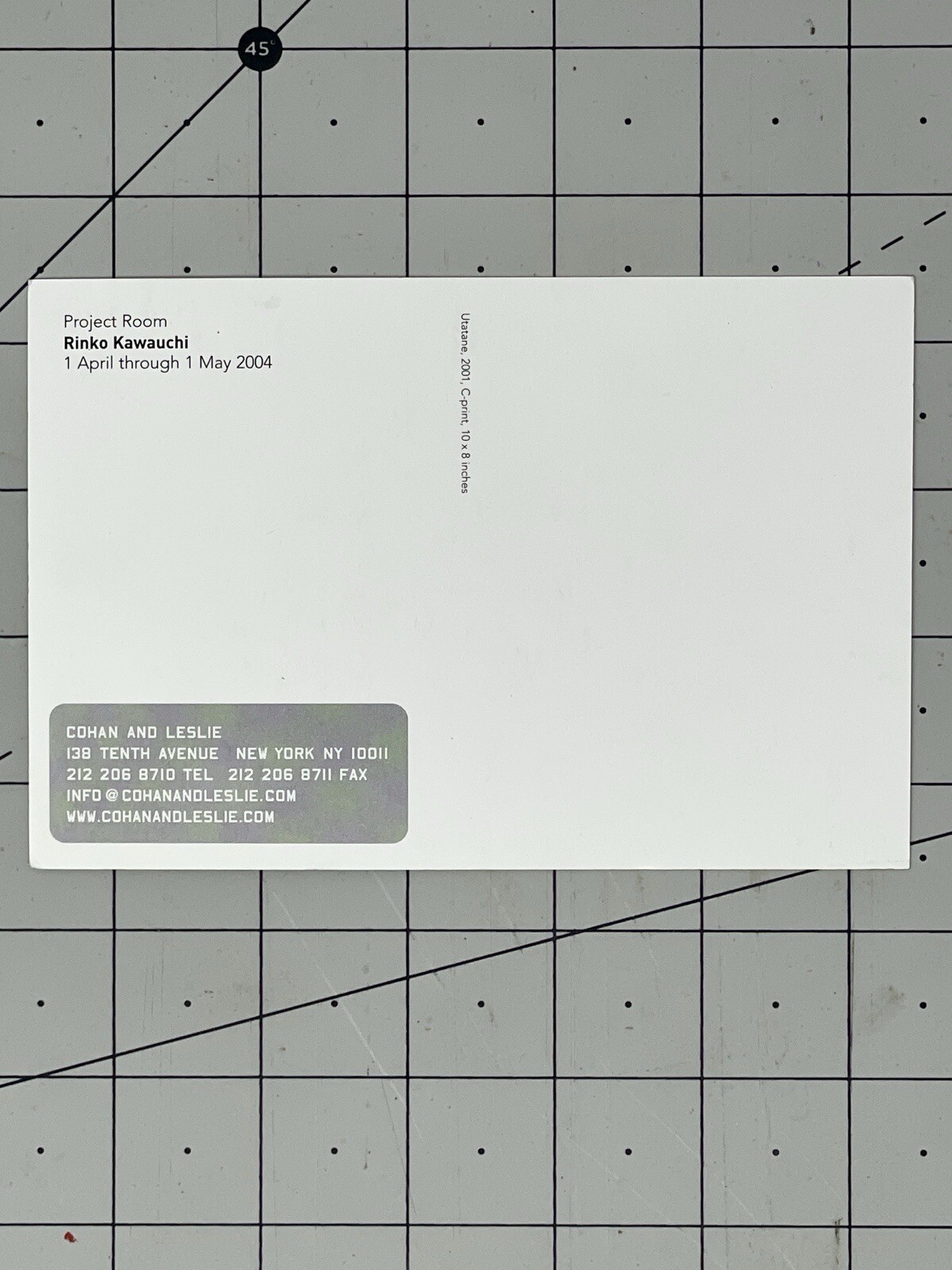Rinko Kawauchi (b. 1972) Art Show Announcement Card 2004 Project Room