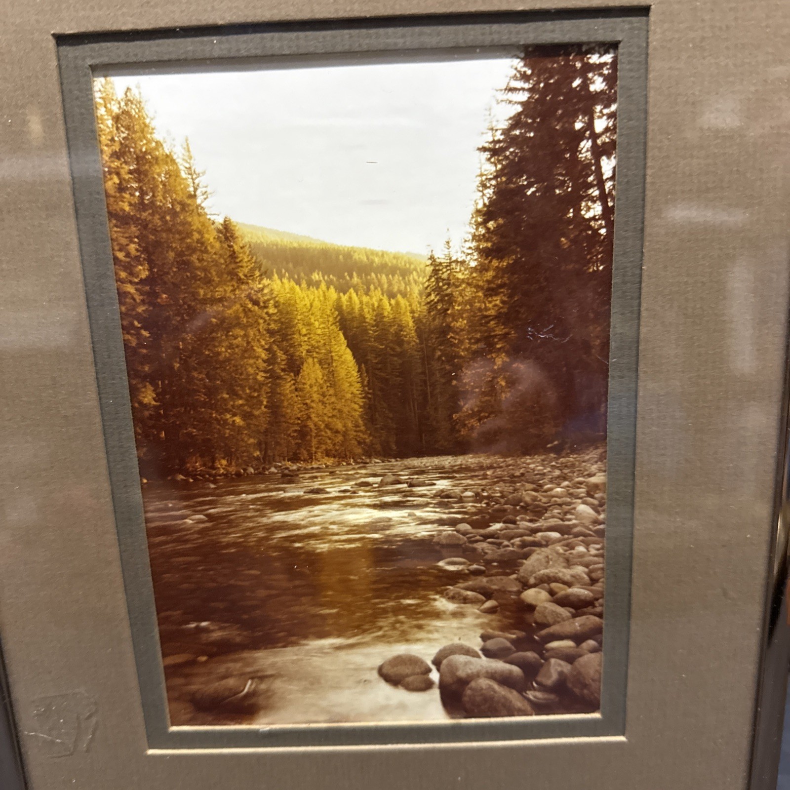 WILLIAM PLANTE – 1980 “ICICLE CREEK” VINTAGE PHOTOGRAPH Washington Matted Framed
