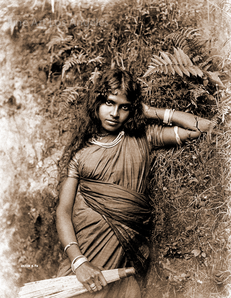William (W.L.H.) Skeen Photo, Tamil Girl, Ceylon, late 1800s