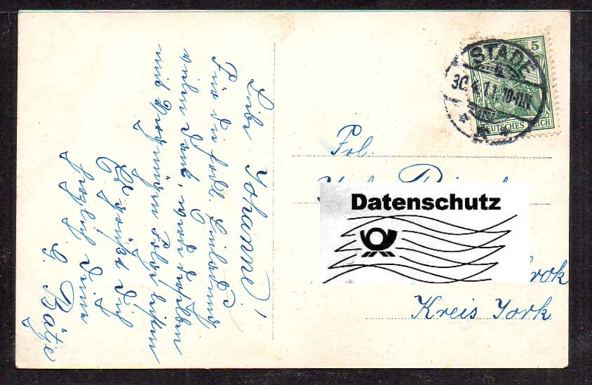 B300# Postcard, Girl, Young Woman, Stamp STADE 30.04.1911