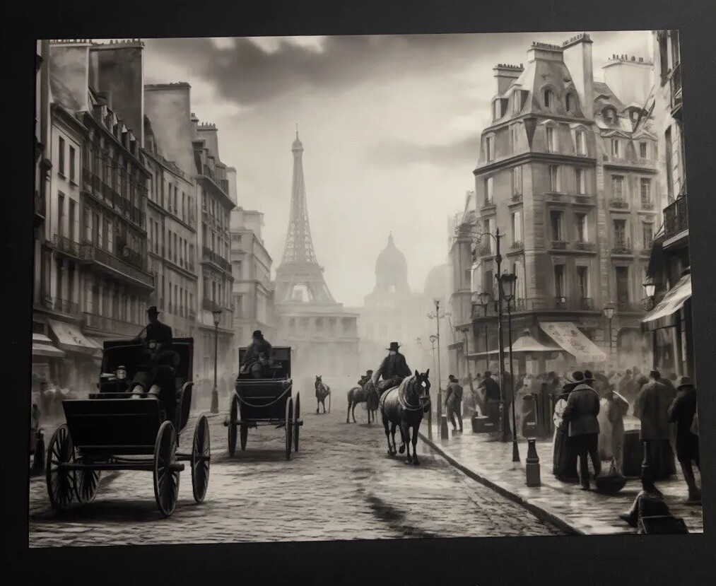 1800’s Cityscape Depiction 8.5×11” Matte Print, Wall Art