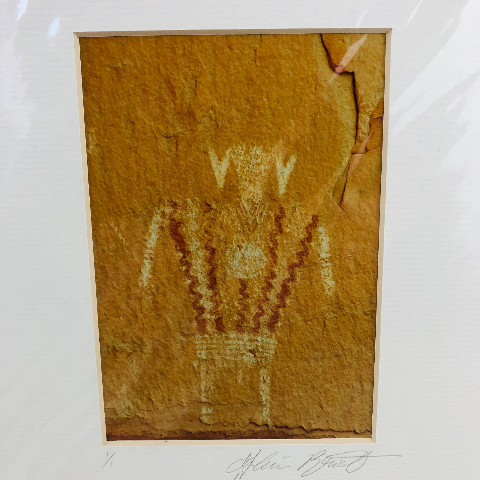 Fine Art Photography signed PETROGLYPH photo Alain Briot Number 1/1 Matted Utah