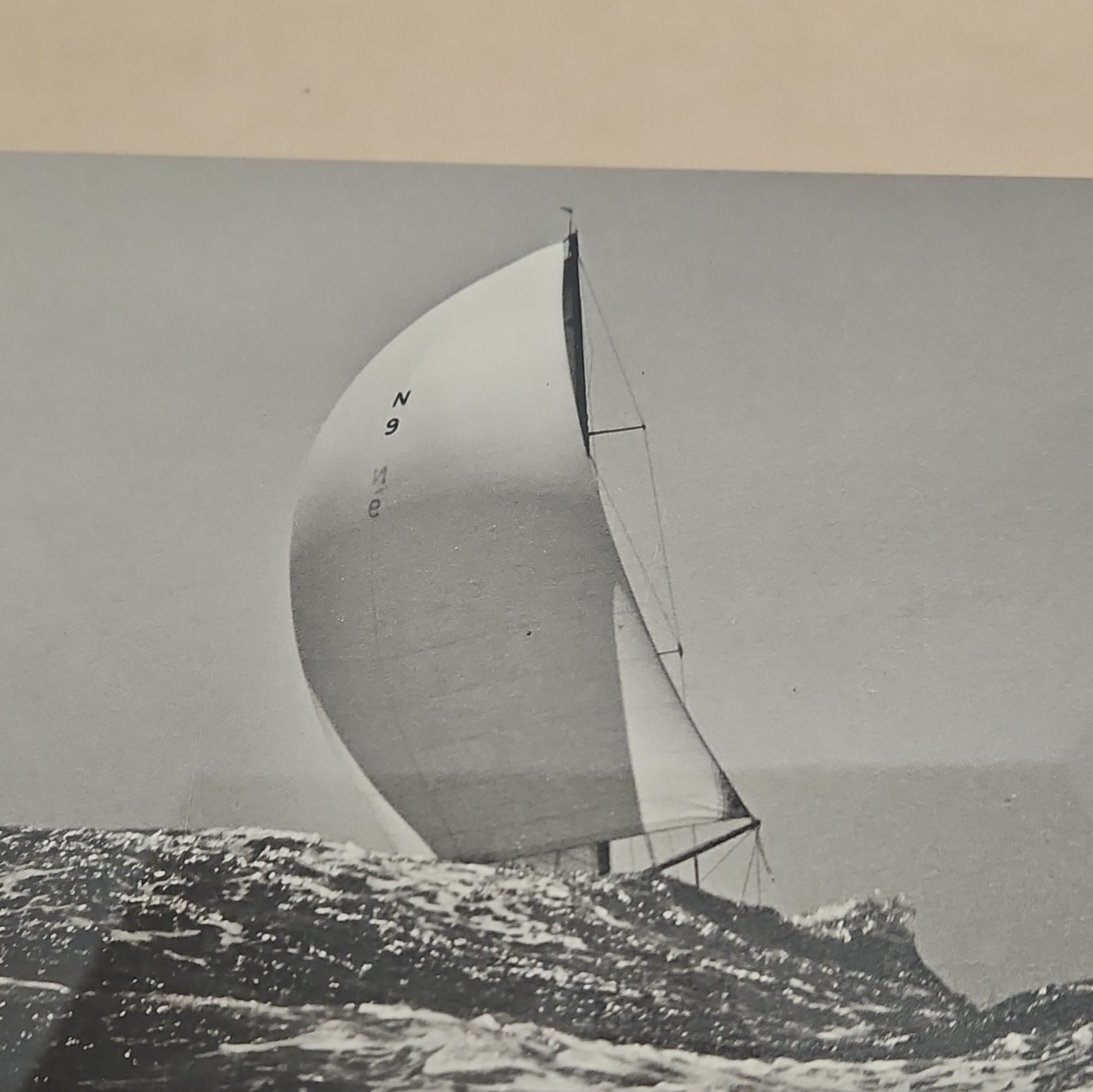 B. Williams Signed Black & White Sailboat Seascape Photo Framed Matted Landscape