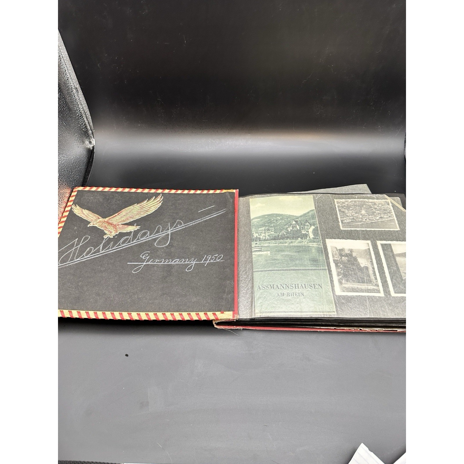 Antique Photo Album 1951 Post War Germany Sweden Portugal Travel Photographs JS