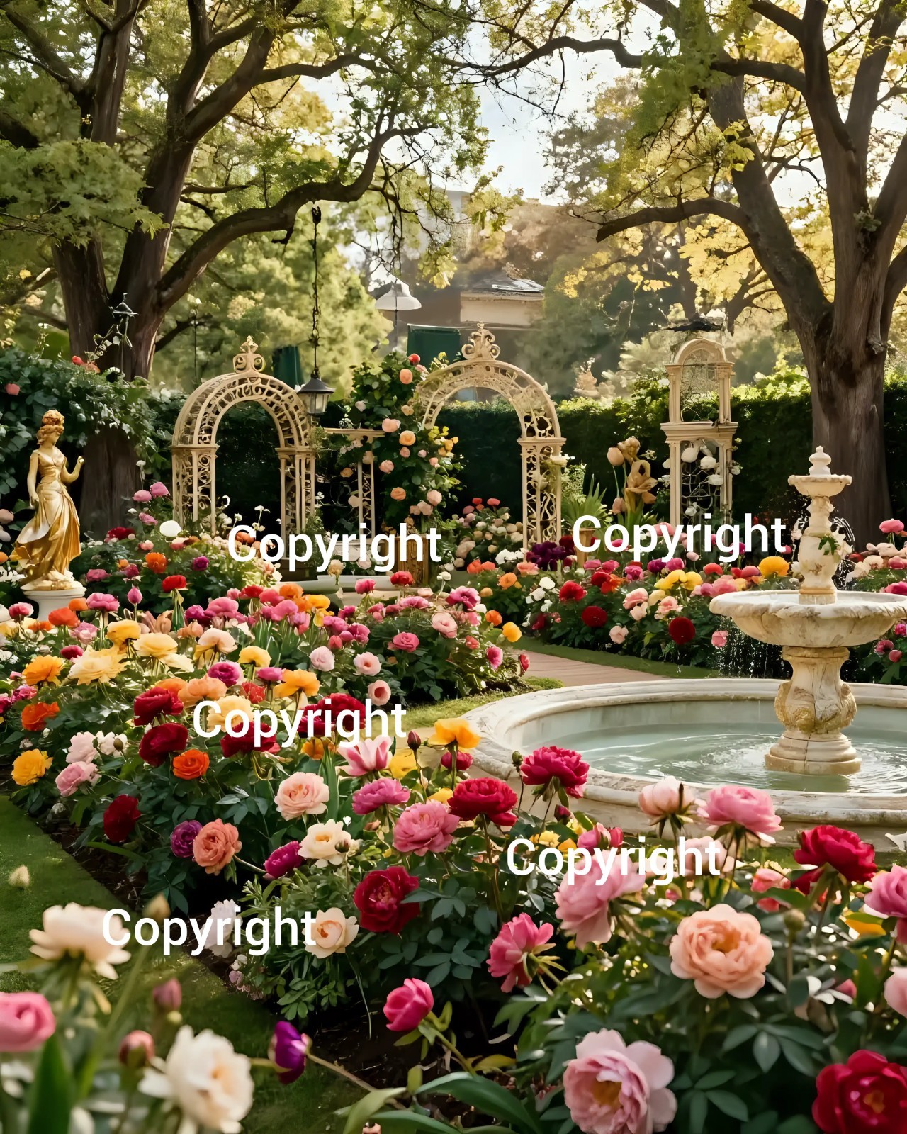 Digital high quality image picture photo wallpaper background 1 Vintage Garden