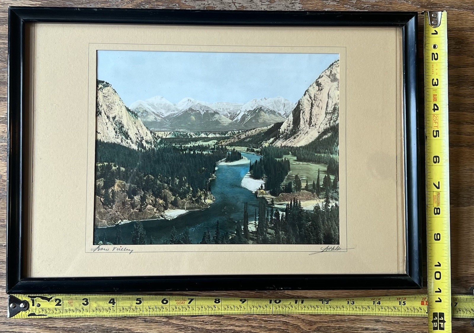 George Noble hand tinted photograph Bow Valley Banff North America