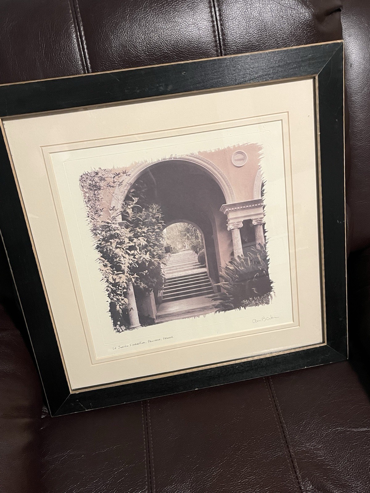 European Garden By Allan Blaustein Photography Framed With Glass 18 1/2 X 18 1/2