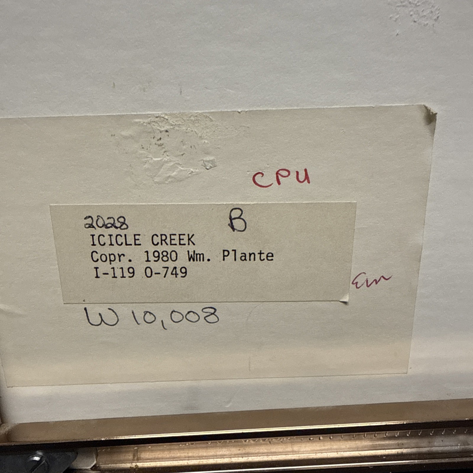 WILLIAM PLANTE – 1980 “ICICLE CREEK” VINTAGE PHOTOGRAPH Washington Matted Framed