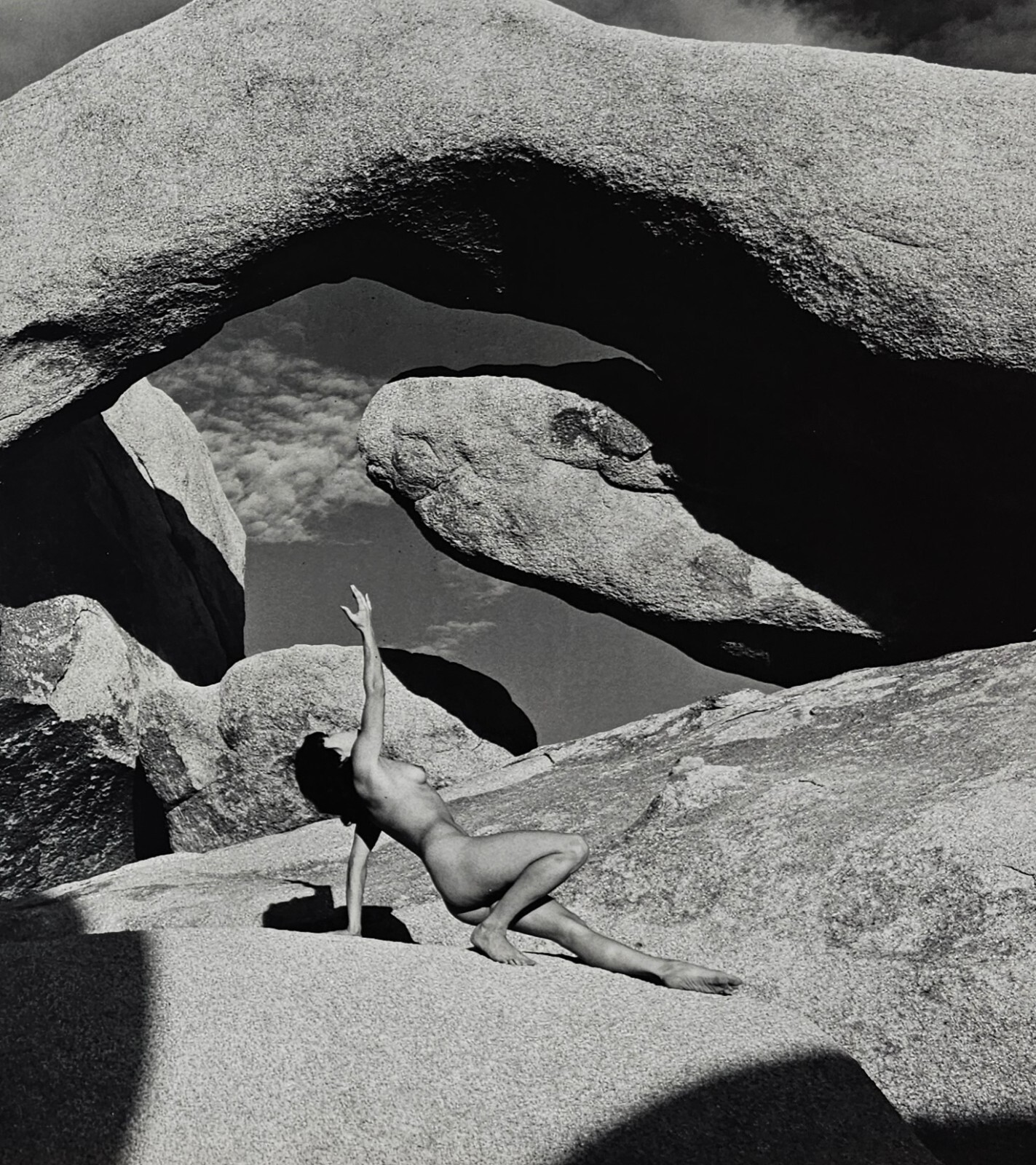 Andre De Dienes Photo Arches Nude in National Park Silver Gelatin Print 1960 COA