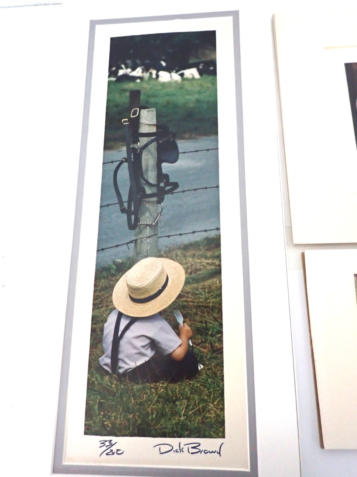 Lot Of 3 Amish Matted Photographs Prints Signed Bill Coleman & Dick Brown