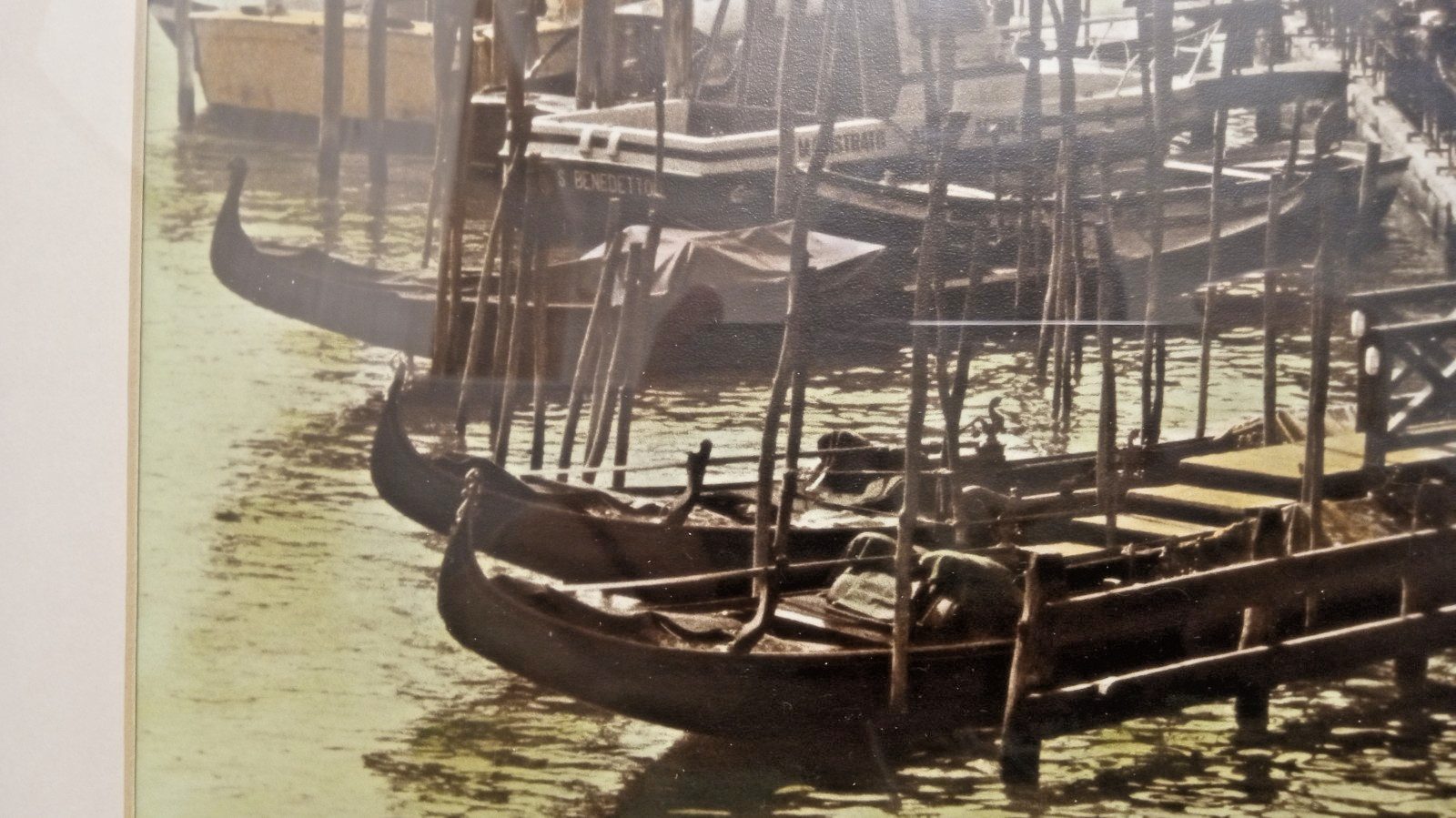 Gail Giarrusso Hand Colored Photograph Grand canal Venice Signed Framed Matted