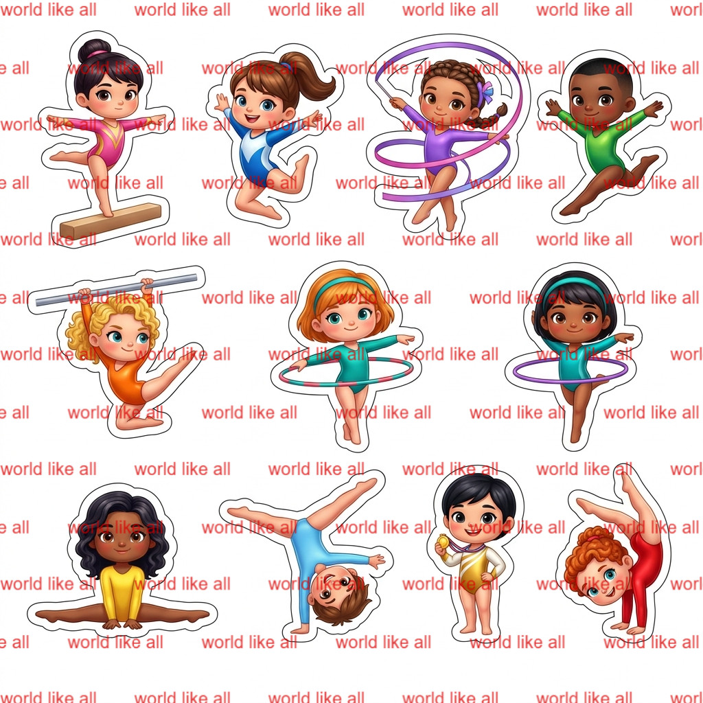 Sports Sticker Mega Bundle for Kids | Cute 3D Cartoon 4k digital