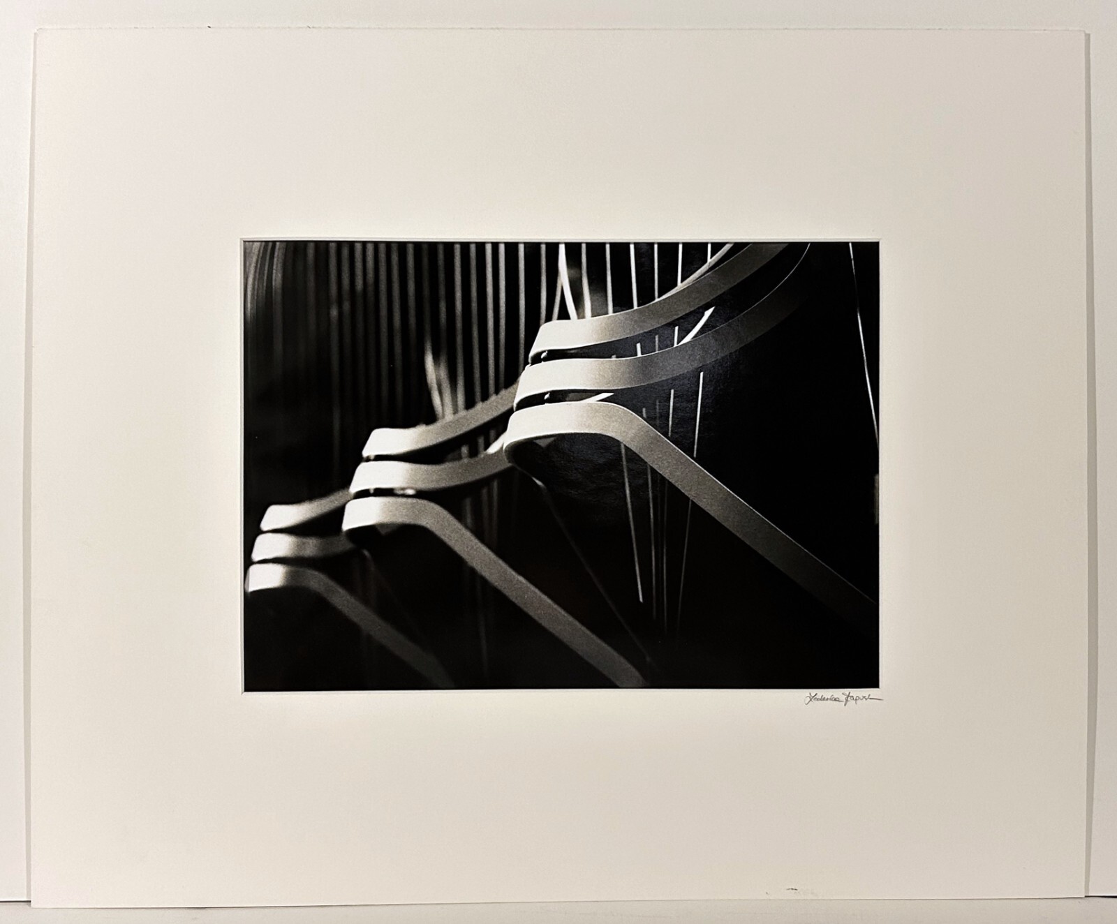 Original SIGNED PHOTOGRAPH Abstract Metal Sculpture GELATIN SILVER PRINT