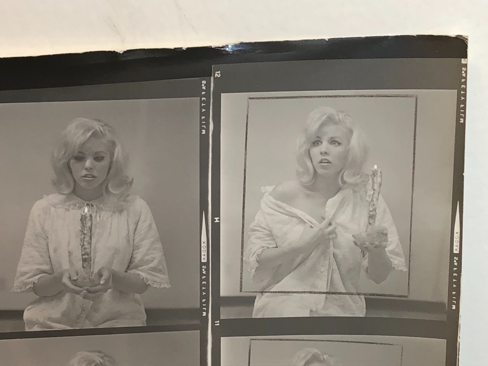 NEWLY FOUND Hendrickson PHOTO Contact Sheet Proof & Negatives MARILYN LOOK-ALIKE