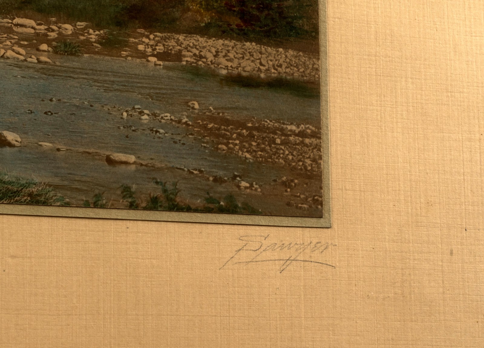 Charles Sawyer (1868-1954) Mt Washington/Ammonoosuc River, Hand Colored Photo