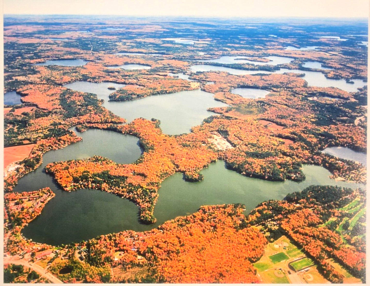 Eagle River Chain, Vilas Co, Eagle River, Wisconsin Aerial Photo. Frame Optional