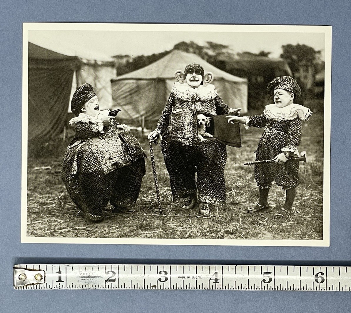 Kassino Clowns w. Dog c. 1920 Fotofolio Art Print Card