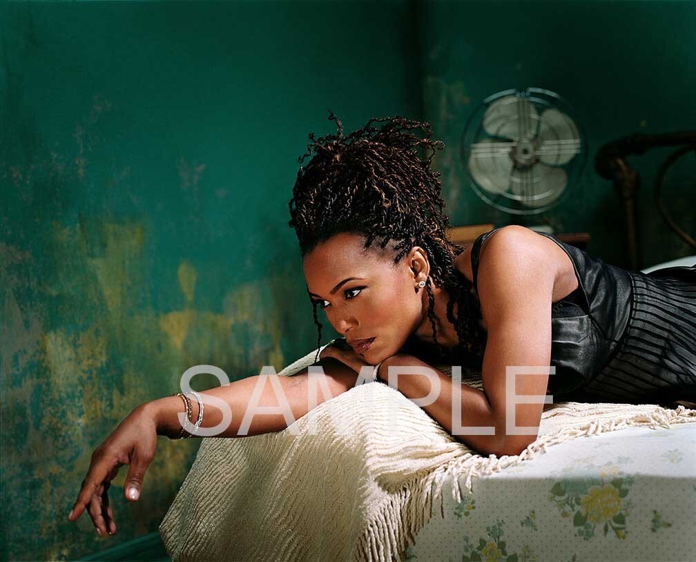 Angela Bassett – Laying – Modern Archival Fine Art Print 8.5×11