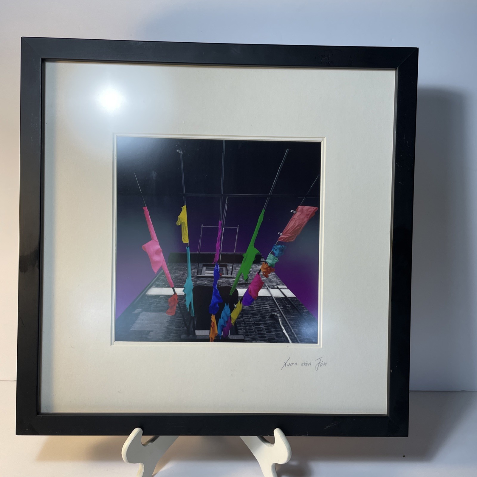 (2) Set Fr. Xuanmin Jin Signed Photographs STREET SCENES China Lantern Clothes