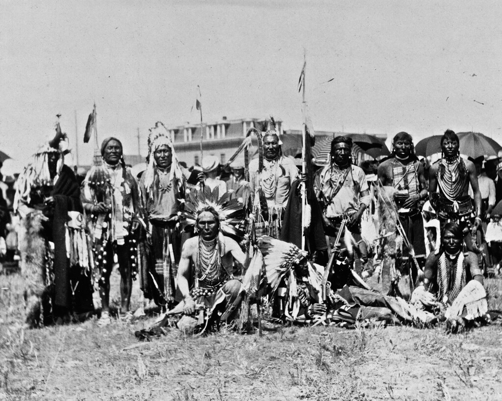 New Photo: Chief Running Wolf & Party of Blackfoot American Indians – 6 Sizes!