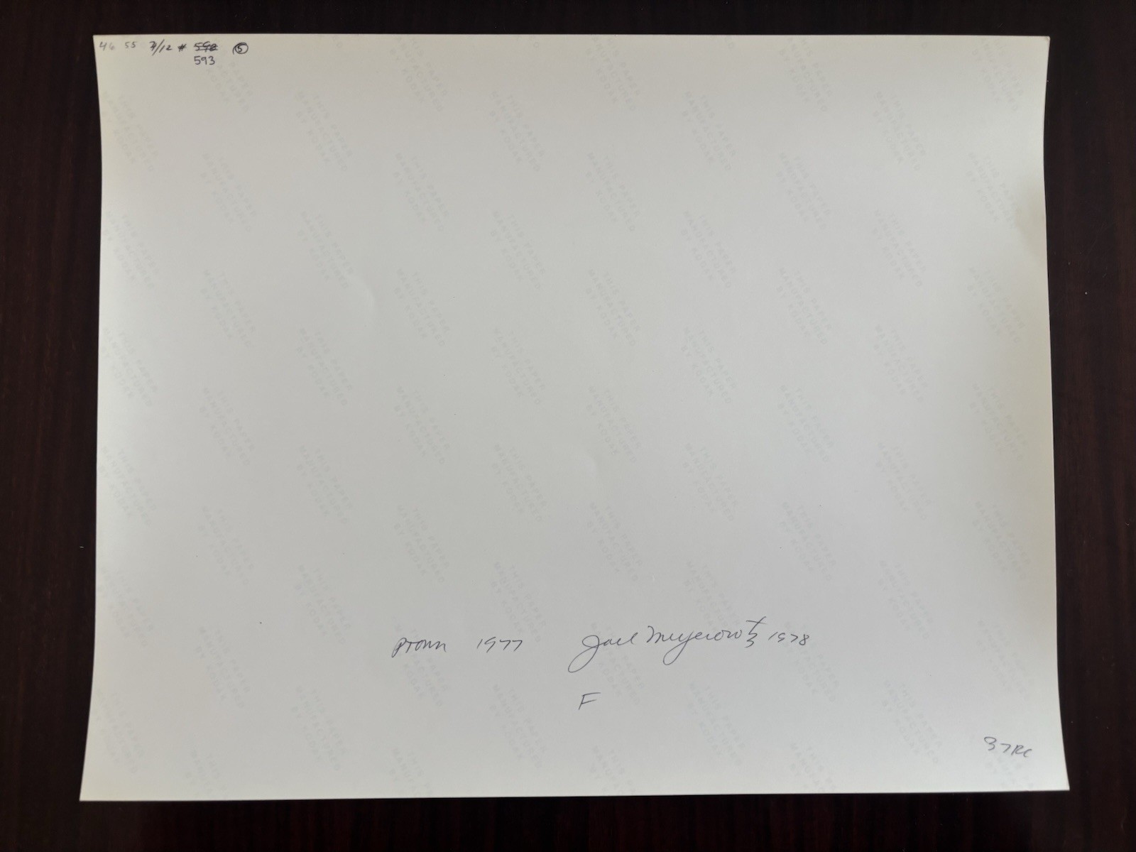 Joel Meyerowitz P Town 1977 Signed Autographed Dye Coupler Print On Kodak Paper